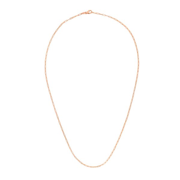 14K Rose Gold Fine Paperclip Chain (1.5mm)