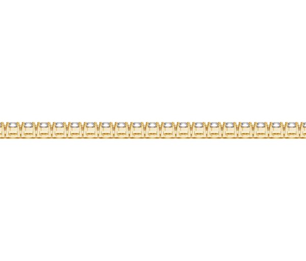 14k Yellow Gold Round Diamond Tennis Bracelet (4 cttw)