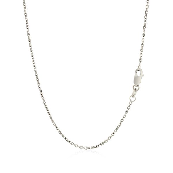 14k White Gold 20 inch Lariat Necklace with Diamonds