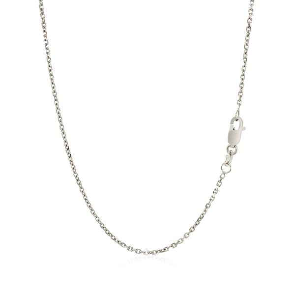 14k White Gold 20 inch Lariat Necklace with Diamonds