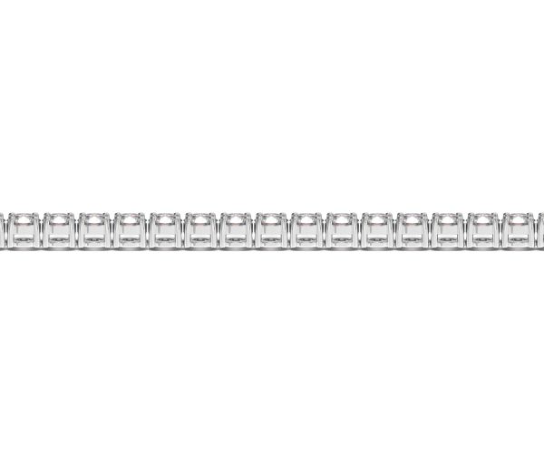 14k White Gold Round Diamond Tennis Bracelet (10 cttw)
