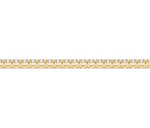 14k Yellow Gold Round Diamond Tennis Bracelet (5 cttw)