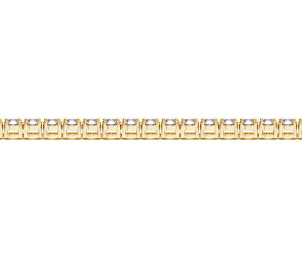 14k Yellow Gold Round Diamond Tennis Bracelet (10 cttw)