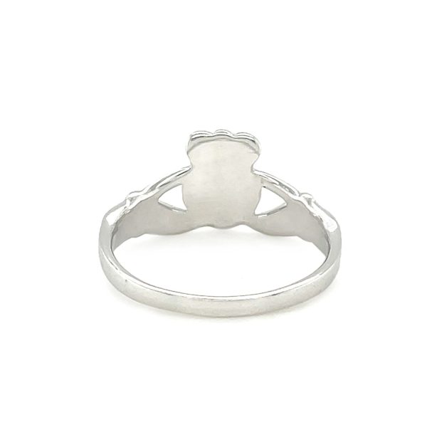 Sterling Silver Wide Polished Claddagh Ring