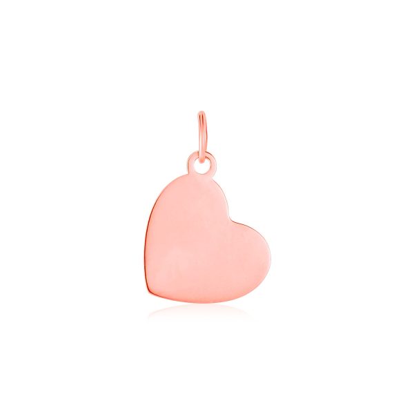 14K Rose Gold Heart Pendant