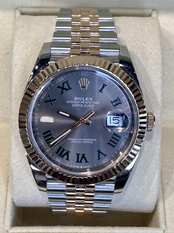 Rolex Datejust "Wimbledon" 126331 41mm 18K Rose Gold Fluted Bezel Two-tone 18K Everose Gold & Steel Jubilee
