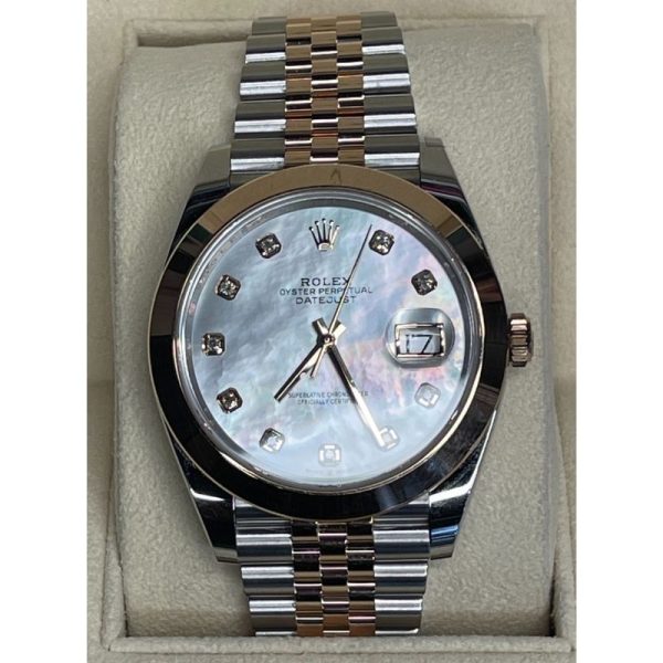 Brand New Rolex Datejust 126301 41mm Two-tone 18K Everose Gold & Steel MOP Daimond Dial Domed Bezel 2022