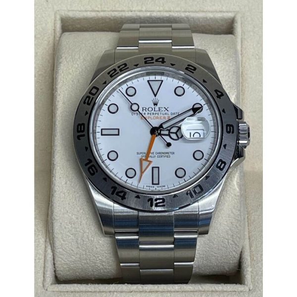 Rolex Explorer II 216570 White Dial Orange Hand Open Card 42mm