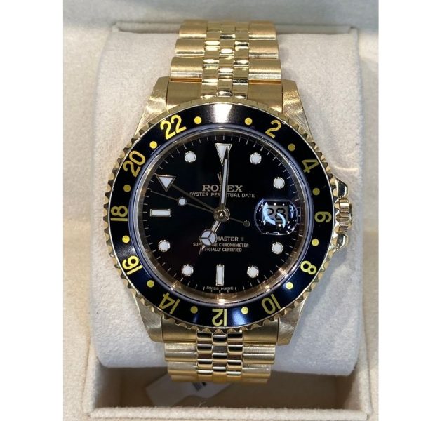 Rolex GMT Master II 16718 40mm 18K Yellow Gold Jubilee Bracelet 1991