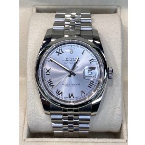 Rolex Datejust 116200 36mm Silver Dial Roman Numeral Markers Domed Bezel Stainless Steel Jubilee 2018