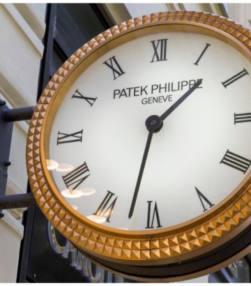 Patek Philippe watch on wall