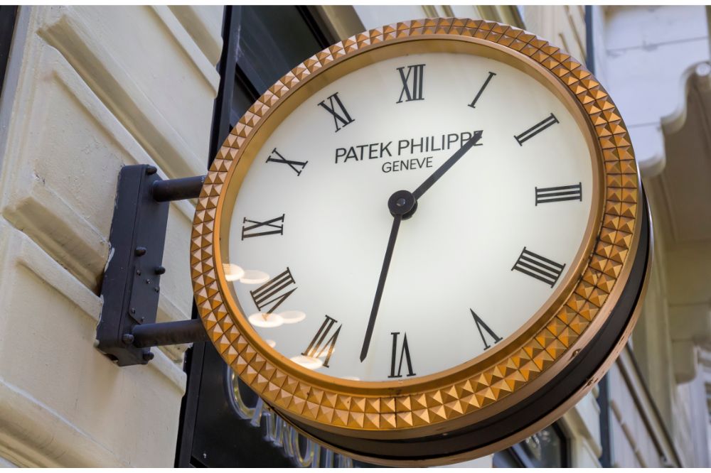 Patek Philippe watch on wall